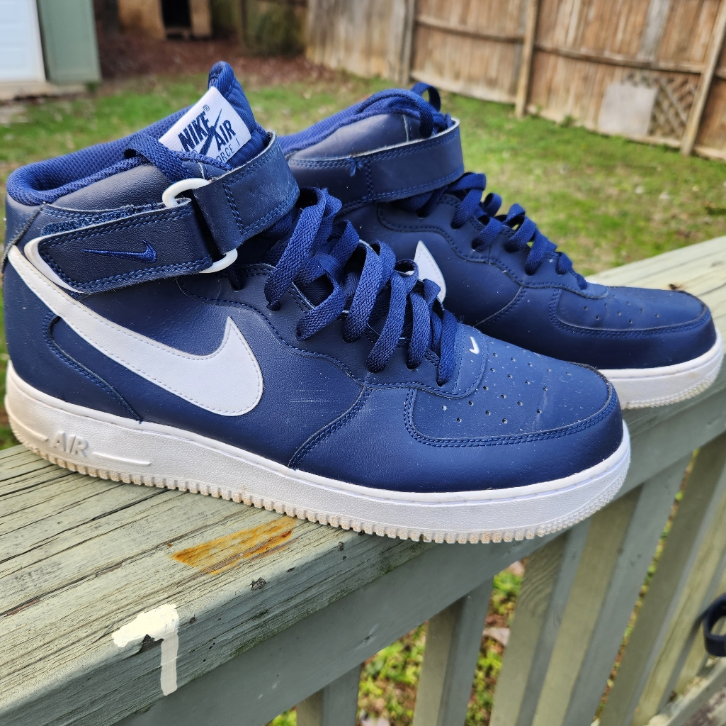 Nike Air Force 1 Midmidnight Navy White